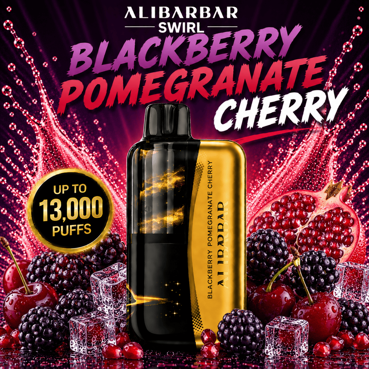 BLACKBERRY POMEGRANATE CHERRY - ALIBARBAR SWIRL 13,000