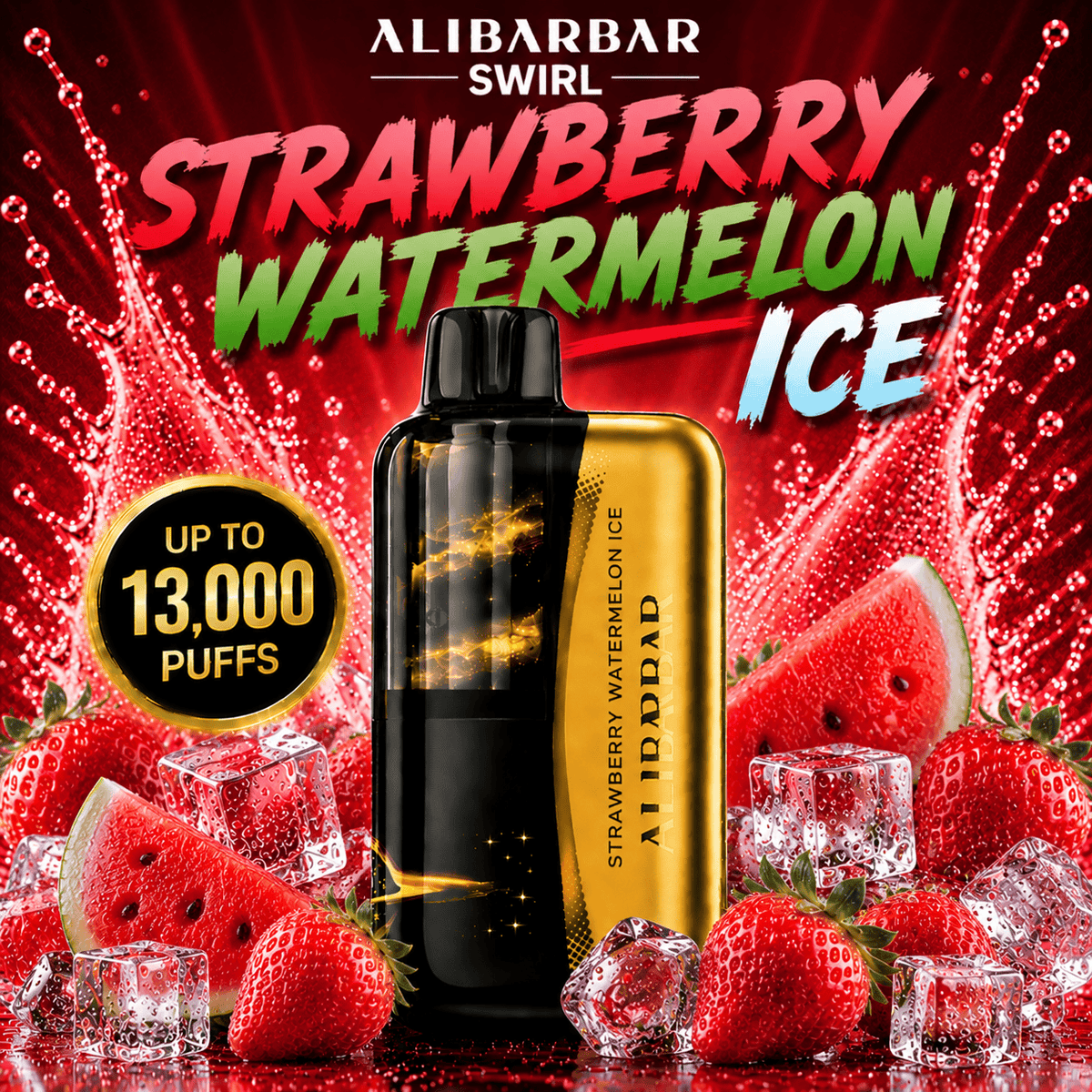STRAWBERRY WATERMELON ICE - ALIBARBAR SWIRL 13,000